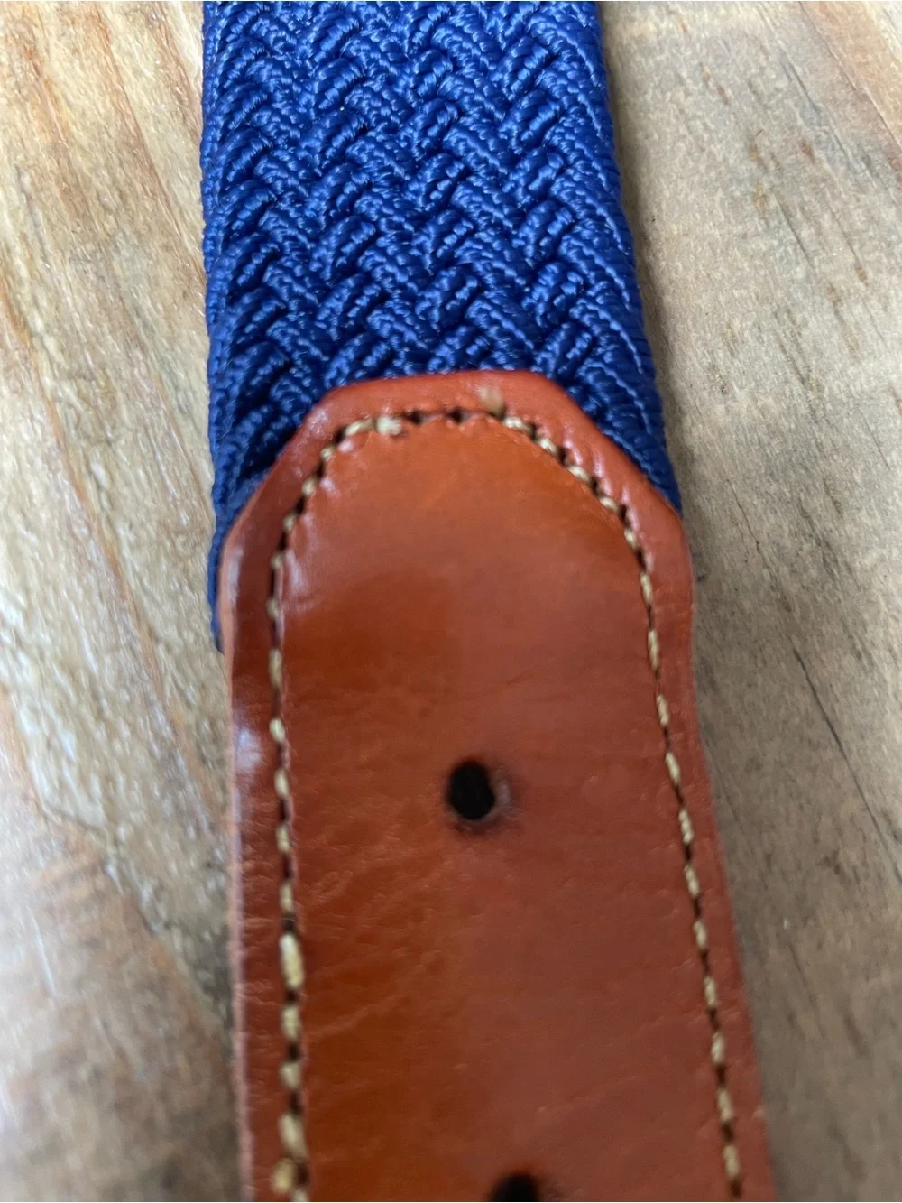 Kiel James Patrick Braided Belt Brass Buckle Sz 38 HAND MADE USA Nautical Preppy